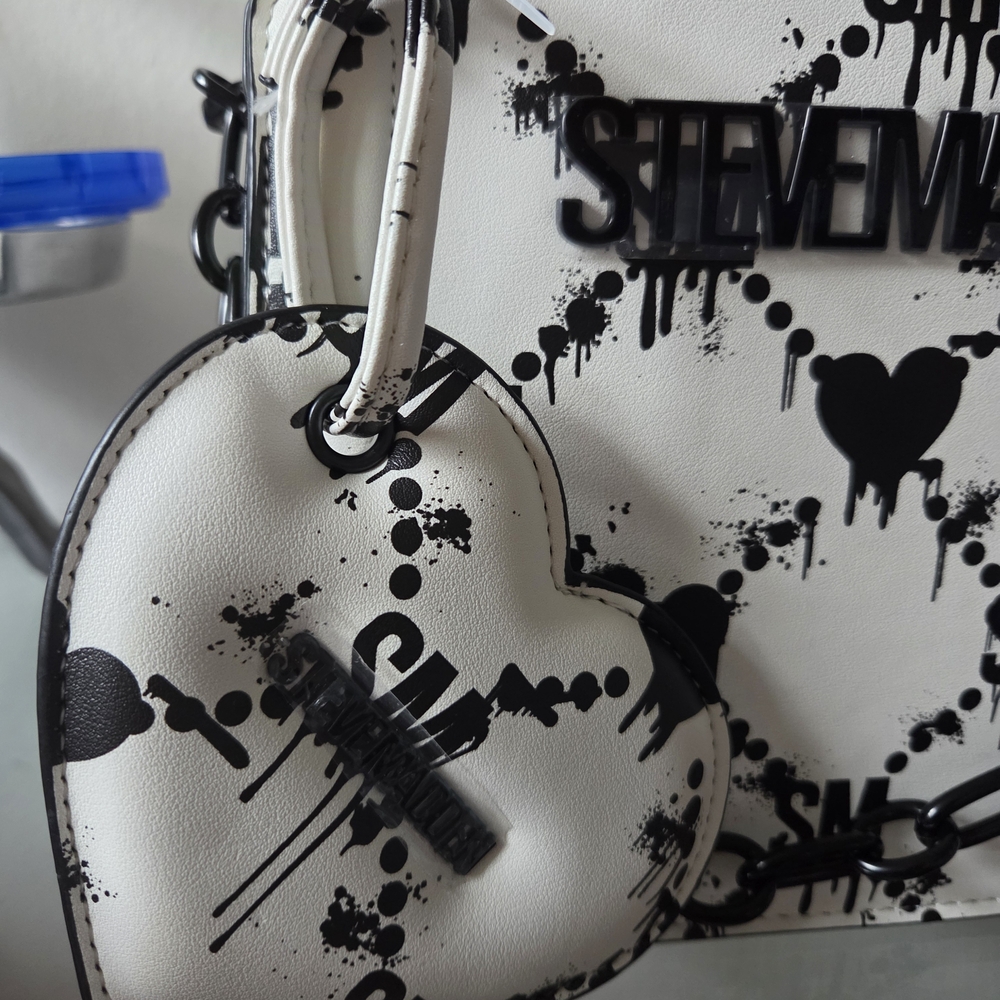 Steve Madden Black and White Handbag - Picture 2 of 3